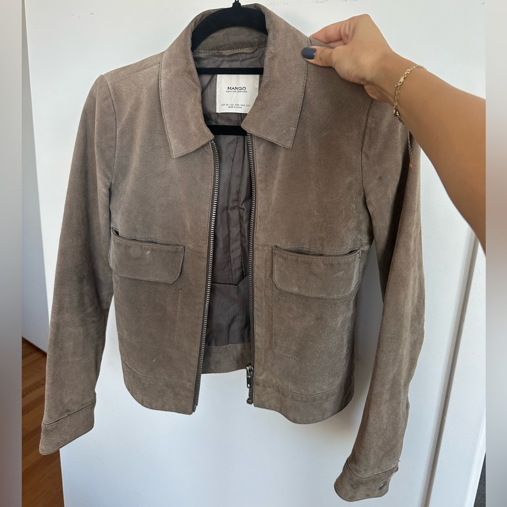 Mango Suede Leather Jacket